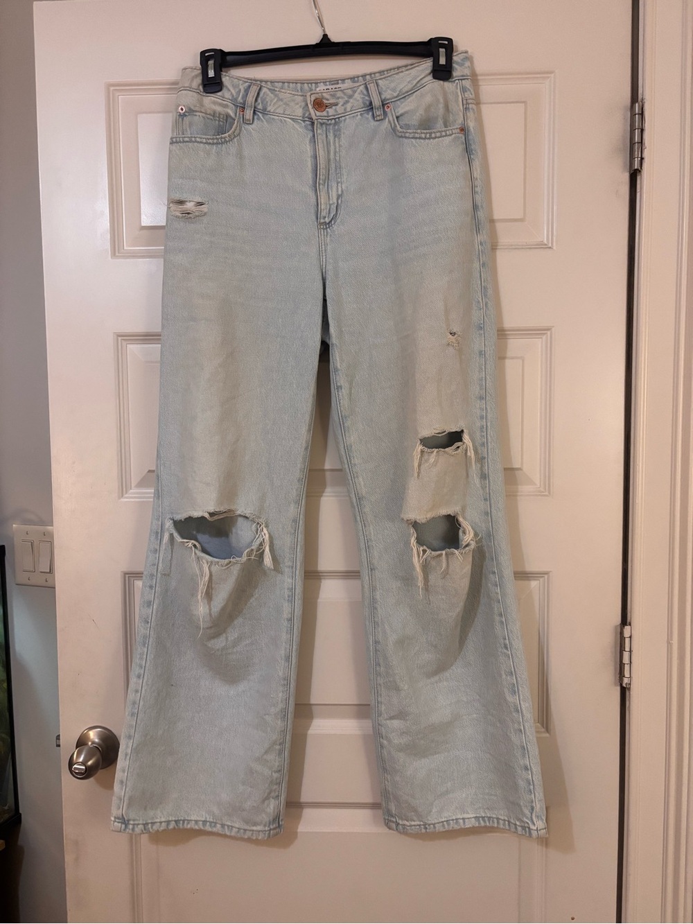 garage wide light wash baggy jeans size 29